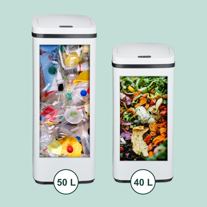 Relaxdays White Sensor Trash Can