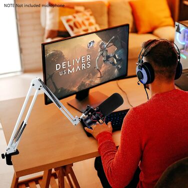 Підставка для мікрофона SUNMON для HyperX QuadCast та інших моделей, регульована, з адаптером 3/8' - 5/8', комплект з пінопластовим захистом