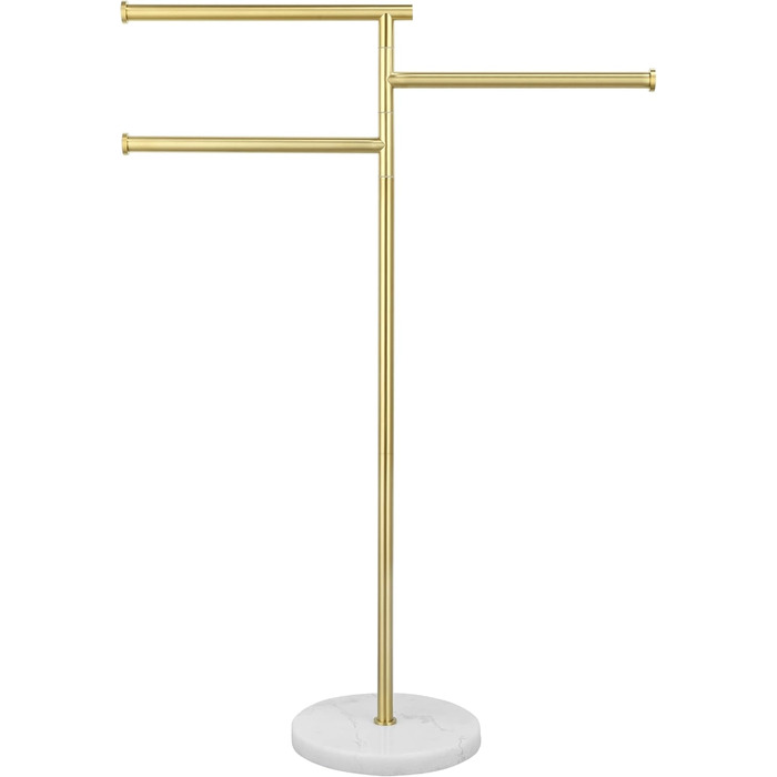 Підставка для рушників KES Gold, настільна, з нержавіючої сталі 18/8, з мамарморовою основою, 3-х ярусна, BTH219-BZ