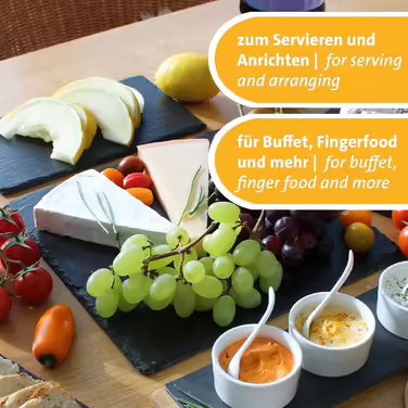 Westmark Slate/Serving Boards, 2 pieces, Rectangular, Surface area: 30 x 20 cm each, Slate, Tapas + Friends, 694022E3