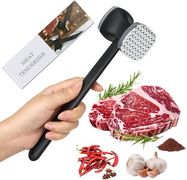 Ніж для відбивання м'яса Fleischklopfer 24см, подвійний, з нержавіючої сталі - молоток для стейків, шніцелів, яловичини, курки