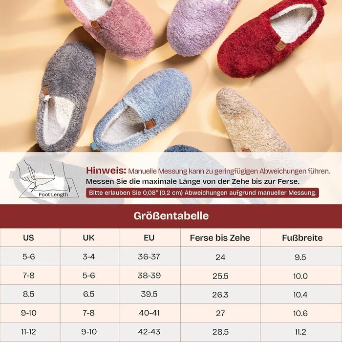 Жіночі теплі халапи EverFoams з штучної вовни та меморі-піни, закриті (42/43 EU, темно-фіолетові)