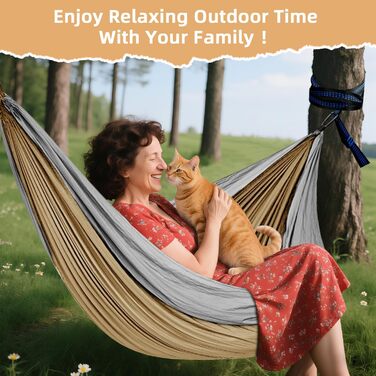 Гамак для відпочинку на природі: міцний, ультралегкий, для кемпінгу та відпочинку на пляжі (300 x 200 см)