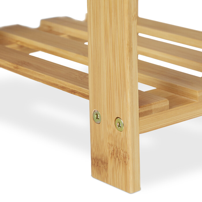 Relaxdays Small Bamboo Footstool