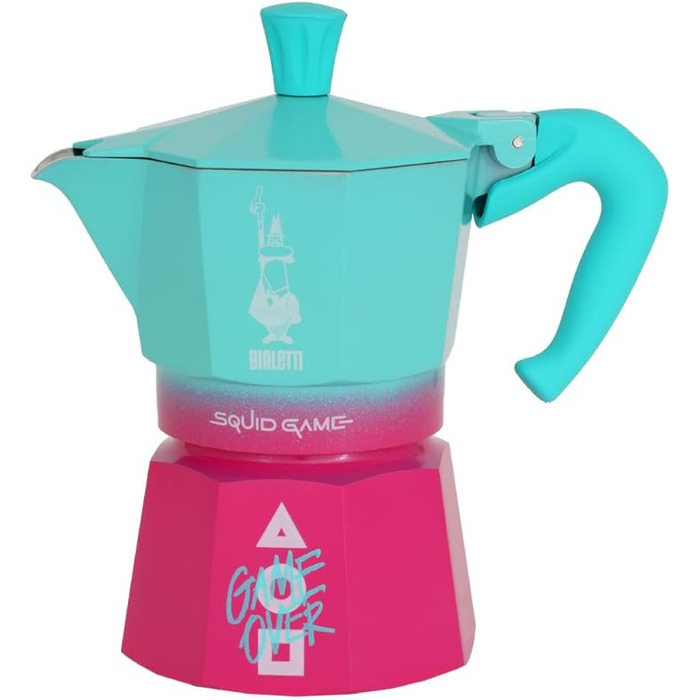 Кавоварка гейзерна Bialetti Moka Express Squid Game©, 3 чашки, алюміній