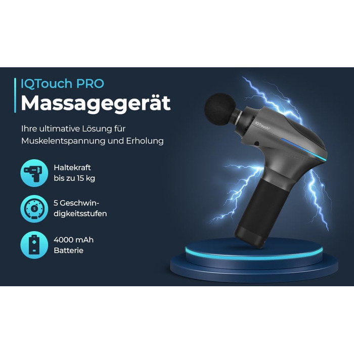 Масажер для м'язів IQTouch PRO: масажна пістолета для розслаблення м'язів | Масажна пістолета