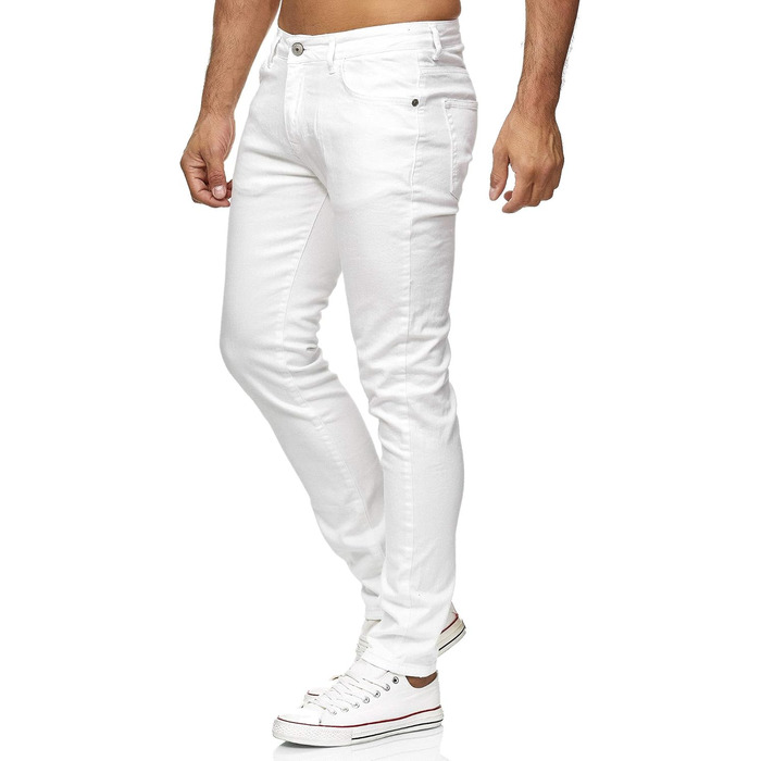 Джинси чоловічі Slim Fit, еластичний денім, 5 кишень, білі, 32W/34L, повсякденні та офісні