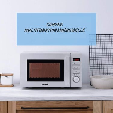 Мікрохвильова піч Comfee CMSN 20di White - 20л, 700W, білий колір, LED-дисплей, 8 меню, таймер, внутрішнє освітлення