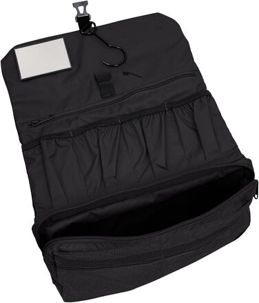 Kulturbeutel VAUDE WegaWrap: Косметичка з дзеркалом, тримачем для зубної щітки та гачком для підвішування, водонепроникна, чорна