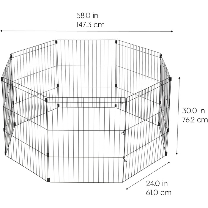 Клітка для собак IRIS OHYAMA 91.4 см - вольєр для собак, вольєр для тварин, клітка для собак, портативна, чорна