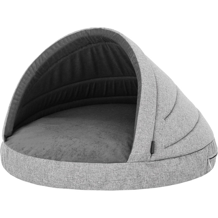 Dog cave dog bed dog sofa dog cushion dog house dog basket dog couch resting place pet bed dog lounger cushion, : 65 x 50 cm (R1, Grey)
