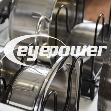 Організатор для кришок та сковорідок EYEPOWER з 5 полицями (38x21x25 см) - сталевий, чорний