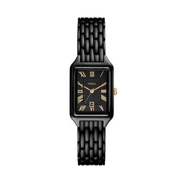 Жіночий кварцовий годинник Fossil Raquel зі сталевим браслетом, 23 мм, колір Smokey Black