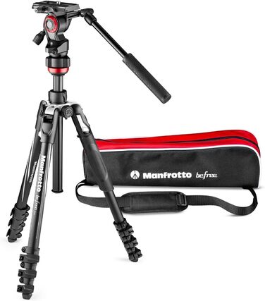 Штатив Manfrotto Befree Live для відеозйомки з відео-головкою, для DSLR, беззеркальних та відеокамер, штатив з алюмінію