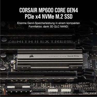 SSD Corsair MP600 CORE 1TB M.2 NVMe PCIe Gen4 - Чорний