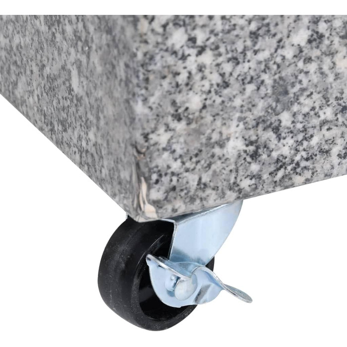 vidaXL Umbrella Stand with Wheels - Parasol Stand - Umbrella Holder - Umbrella Stand - Foot - Terrace - Garden - Light Grey - 45x25x8.3cm - Granite