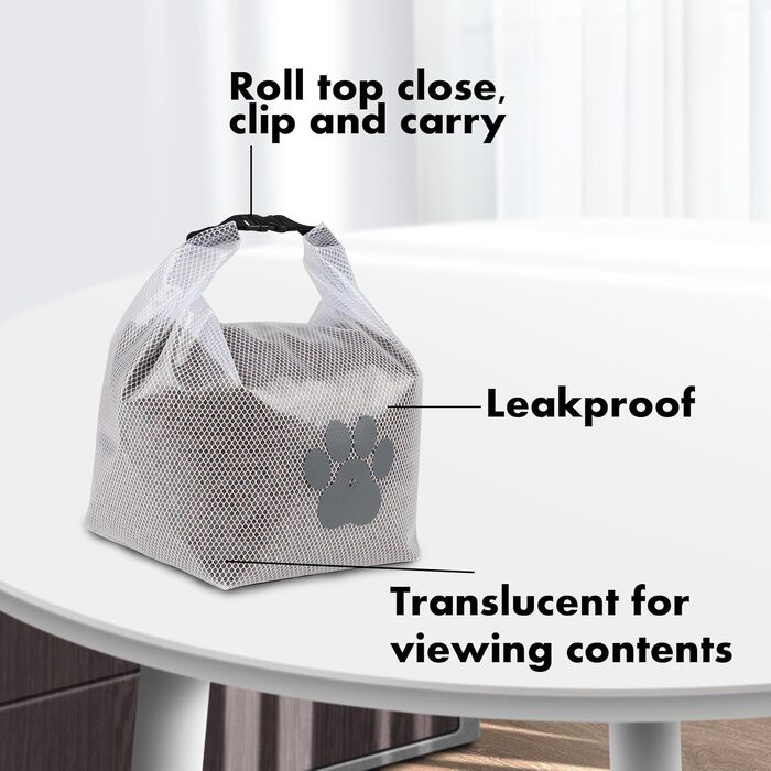 Сумка для зберігання корму для тварин, 2 шт., складана, BPA-free, харчова, для домашніх тварин, зберігає свіжість, для кемпінгу, перевезення, подорожей, прозора