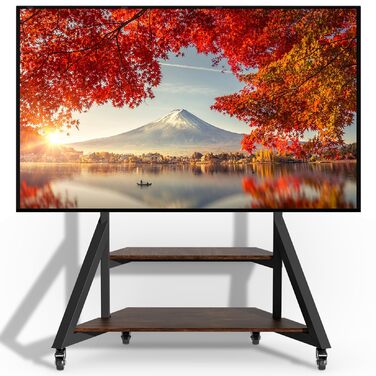 Підставка для телевізора UNHO, регульована по висоті, універсальна, чорна, VESA 800x600, до 100 кг, 65-100 дюймів