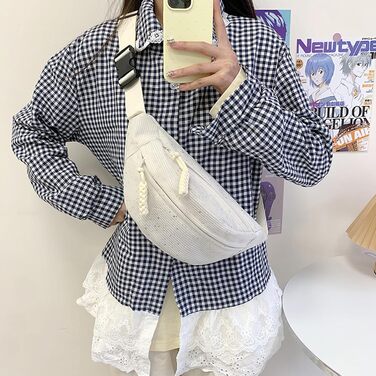 Жіноча поясна сумка з корду, на плече, регульований ремінь, модна сумка-пояс, для відпочинку, спорту, зелена, кросбоді для жінок та чоловіків