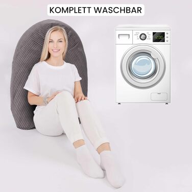 Подушка для годування Amilian Stillkissen XXL 170 см - для вагітних та годуючих матерів - подушка для сну з підголівником та знімним чохлом