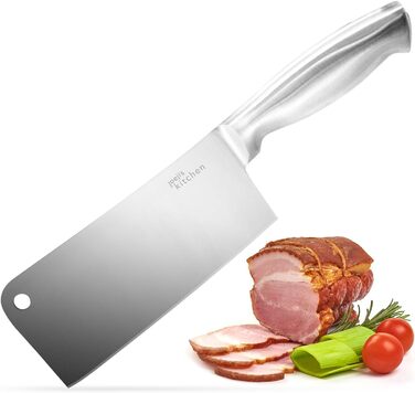 Кухонний ніж Joeji's Hackmesser 17 см - нержавіюча сталь 5Cr15Mov, універсальний ніж для м'яса, азіатський ніж для нарізки