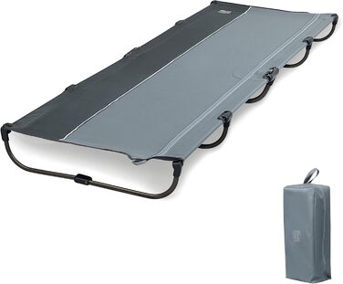 Розкладне кемпінгове ліжко Timber Ridge - легке, зручне, для відпочинку на природі (до 120 кг), сіре