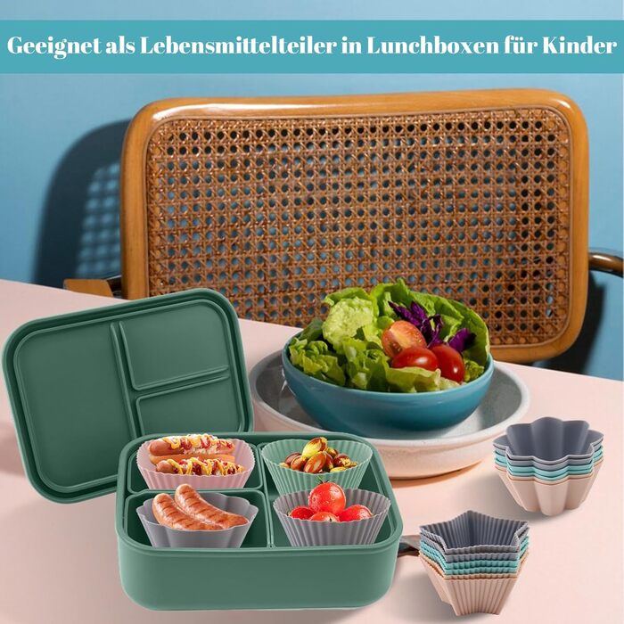 24/36 Формочки для мафінів з силікону, 6 типів, багаторазові, антипригарні, для випічки, кольорові