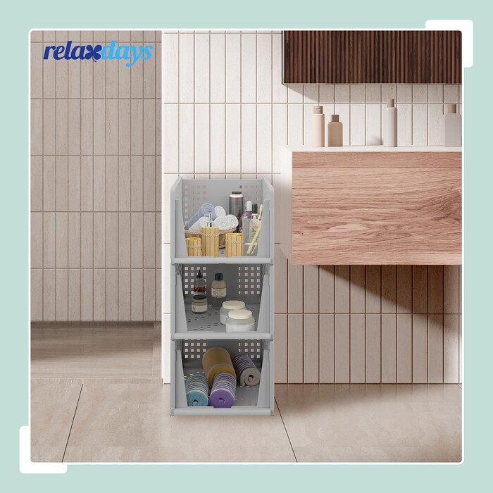 Relaxdays 3-Piece Closet Organizer Set