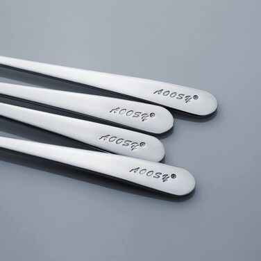 Набір ложок для лате AOOSY 8 шт. з нержавіючої сталі, 22.7 см, довга ручка, для кави, коктейлів, десертів та морозива