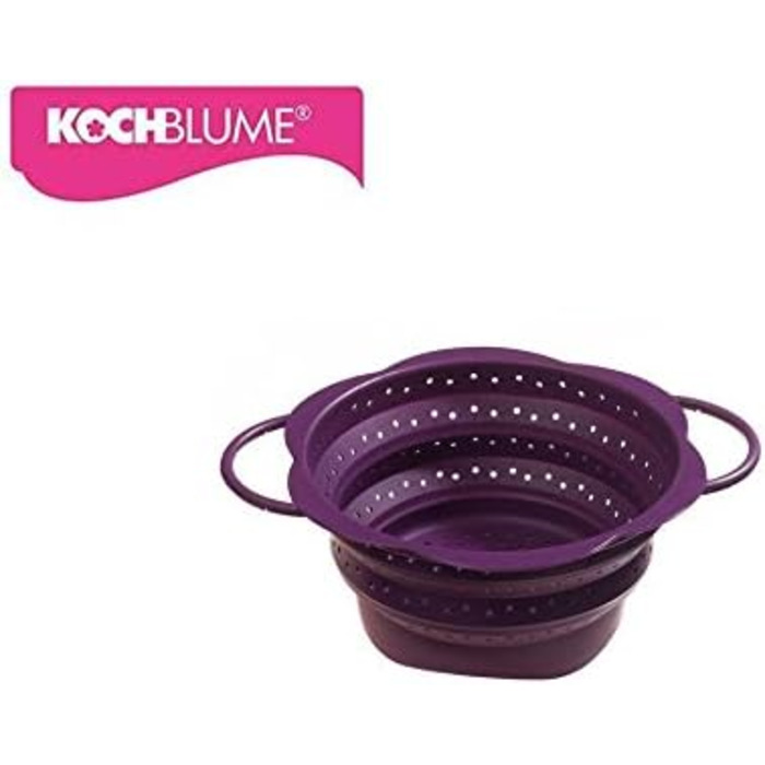 Силіконовий складний друшляк Kochblume середній, фіолетовий