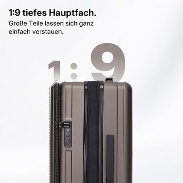 Валіза розширювана, жорсткий корпус, верхня панель відкривається, компресійний ремінь, додатковий простір | Міцний, еластичний, стійкий до подряпин, легкий (L-65см, Кофе)