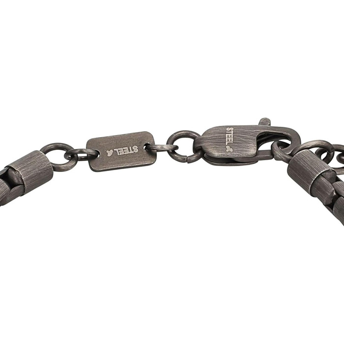 Браслет на руку s.Oliver для чоловіків, нержавіюча сталь, подарункова коробка (сірий)