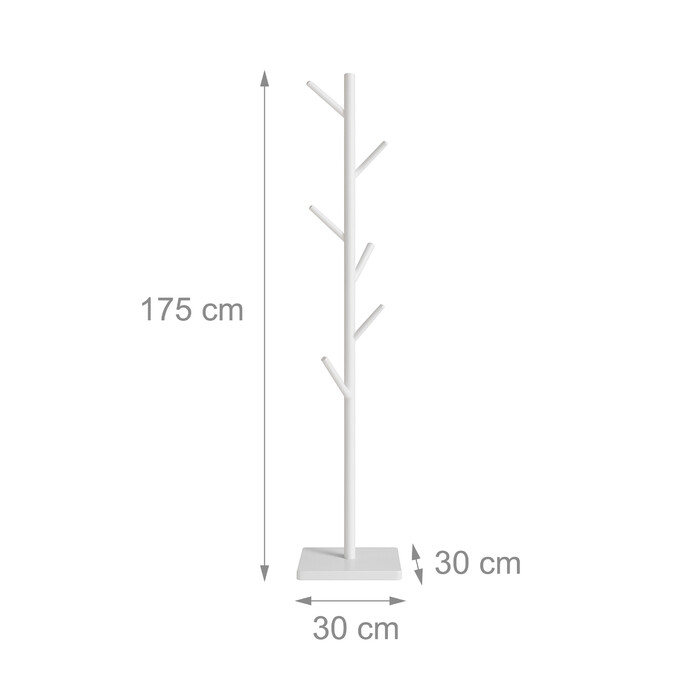 Relaxdays Bamboo Coat Rack with 8 Hooks