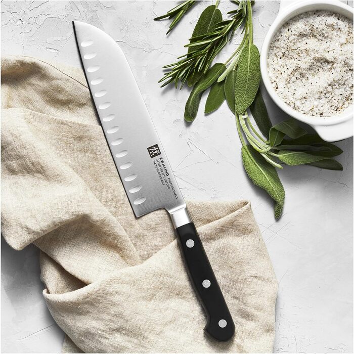 Професійний ніж Сантоку ZWILLING Professional S, сталь нержавіюча, 18 см, чорний