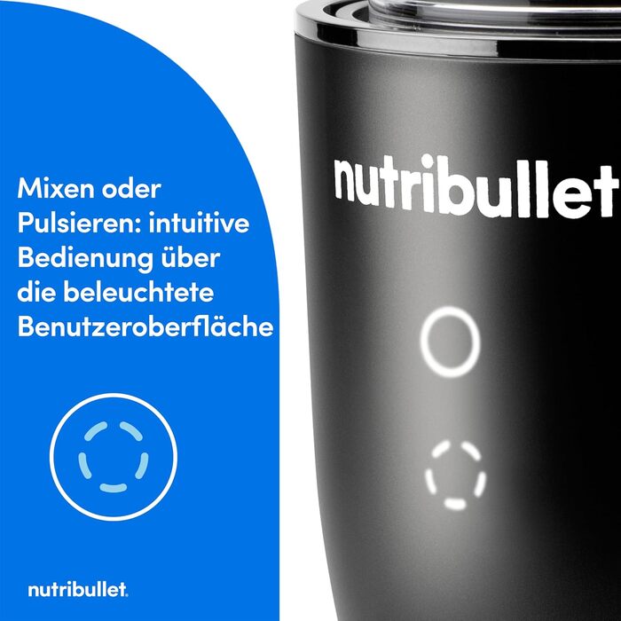 Nutribullet Ultra NB1206MB: Електричний блендер для смузі з Tritan-контейнером, 1200W, сірий