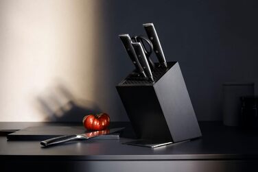 Набір ножів WMF Grand Class 6 предметів з бруском, Made in Germany, кухоні ніж, кухонні ножі, брусок для точіння, FlexTec, чорний