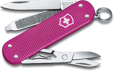 Мультитул Victorinox Classic SD Alox: Швейцарський ніж, 5 функцій, з файлом для нігтів (58 мм, Flamingo Party)