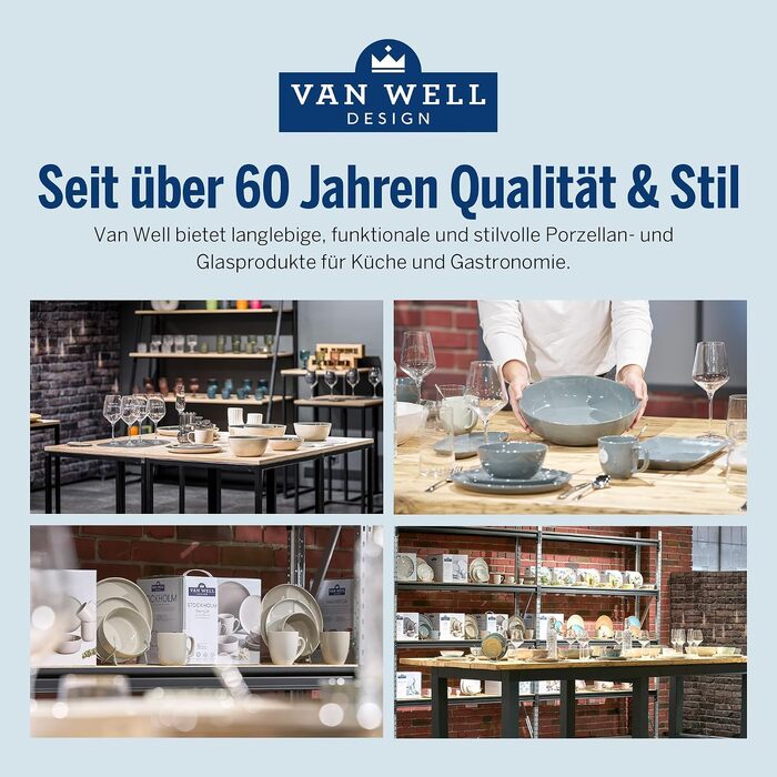 Набір пивних келихів Van Well Willibecher 0,5 л, 12 шт — місткі склянки Pint преміум-якості для гастрономії, підходять для посудомийки