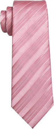 Краватка з хустинкою та запонками Barry.Wang для ділового стилю, набір у смужку та клітинку, для свят та весілля (рожеві смуги)