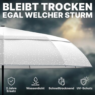 Чоловічий та жіночий парасолька Royal Walk: стійкий до вітру, автоматичний, з натуральним дерев'яним ручками