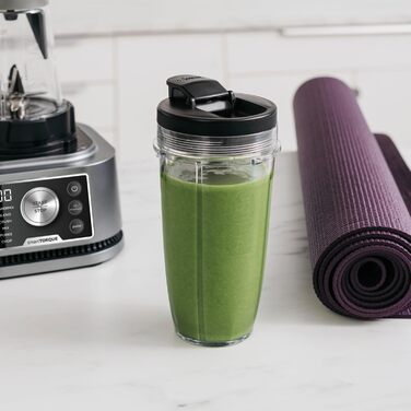 Ninja Foodi Power Nutri Mixer Smoothie Maker 3-in-1, thick spreads & frozen drinks, automatic programs, 2.1L pitcher, 700ml cup & 400ml bowl with Power Paddle, 1200W, Silver CB350EU 3-in-1 Mixer, 1200W