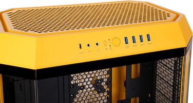 Корпус ПК Thermaltake The Tower 600 ATX з вертикальним дизайном, 3 скляні панелі, 2 вентилятори 140mm, підтримка радіаторів 420/360mm, USB-C, білий (Bumblebee)