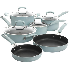 Набір кухонного посуду Kenmore 126369.1 з антипригарним покриттям, 10 предметів, блакитний