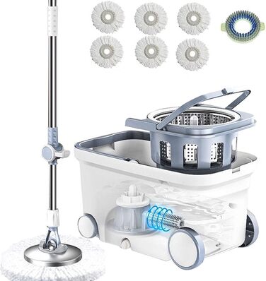 Система для миття підлоги Spin Mop Bucket Deluxe з відром та мікрофіброю (157.5 см)