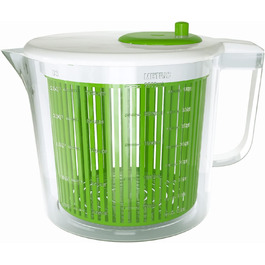 Міні-салатниця-центрифуга Cooler Kitchen для овочів і фруктів, сушарка з мірним стаканом, сито та кошик для миття