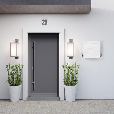 Поштовий ящик ARREGUI Armor E6905 антрацит, сталь, для газет, DIN A4, настінний, з захисним клапаном