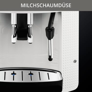 Krups Arabica Picto Fully Automatic Coffee Machine, Milk Frother, 2-Cup Function, Rotary Control, Easy Cleaning, Coffee Machine, TÜV Seal, White, EA810870 White Single
