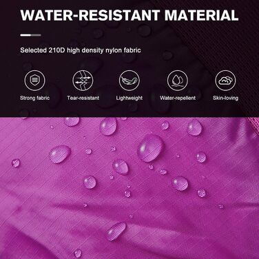 G4Free Сумка на плече, RFID-захист, кросбоді рюкзак з передньою кишенею, для походів, щоденний рюкзак, нагрудна кишеня для жінок та чоловіків (фіолетовий)