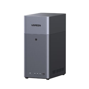 NAS UGREEN DH2300: 2 відсіки, NFC, AI фотоальбом, 4K відеотека, 1GbE LAN, 4GB RAM (без дисків)