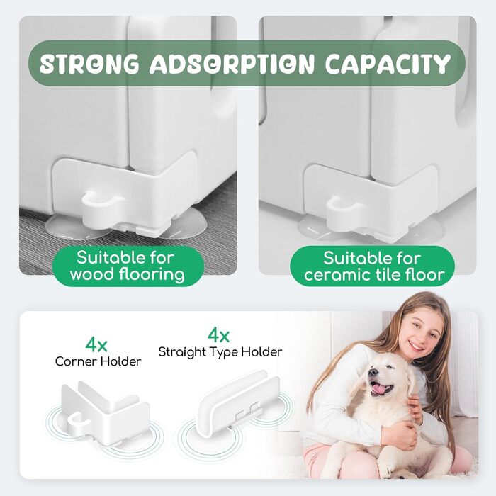 Клітка-загон для собак, 6-панельна, для дому, біла (156 x 78 x 60 см)